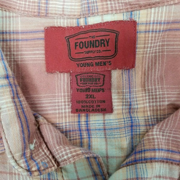 Western Pearl Snap Plaid Short Sleeve N31-0113P - Picture 4 of 6